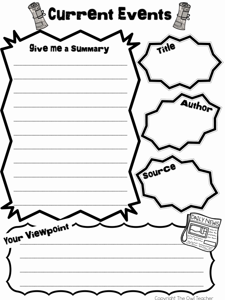 Current events Worksheet Pdf Lovely Let S Stay Current with Current events Classroom Freebies