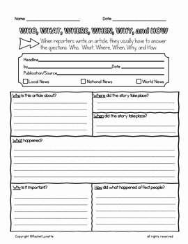 Current events Worksheet Pdf Luxury Current events Printables Use with Any Article Great