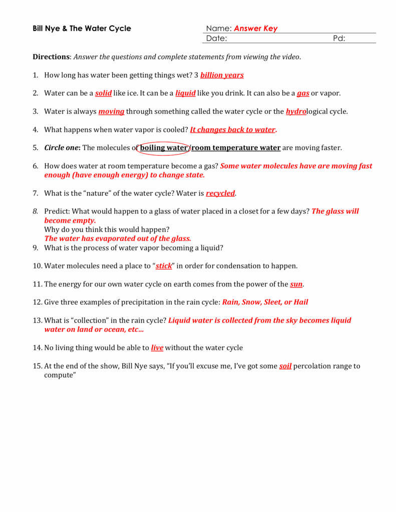 Cycles Worksheet Answer Key Best Of Water Cycle Worksheet Answer Key the Best Worksheets Image