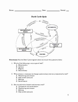 Cycles Worksheet Answer Key Elegant Rock Cycle Quiz and Answer Key by the Sci Guy