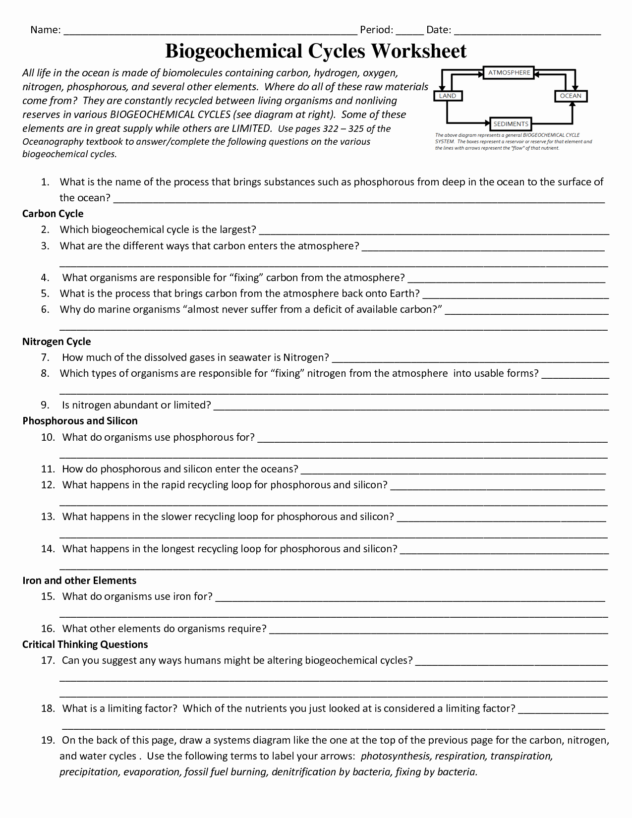 50 Cycles Worksheet Answer Key