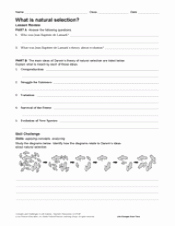 Darwin&amp;#039;s Natural Selection Worksheet Answers Awesome What is Natural Selection Teachervision