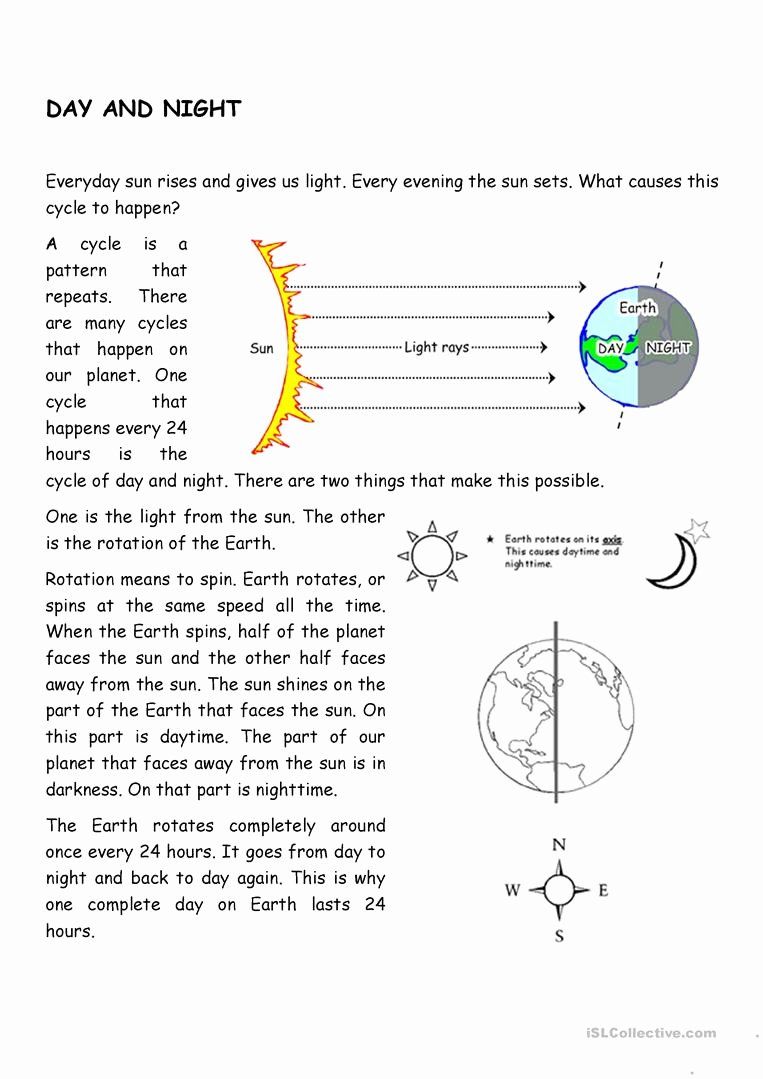 50 Day And Night Worksheet