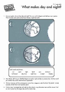 Day and Night Worksheet Beautiful What Makes Day and Night 4th 5th Grade Worksheet