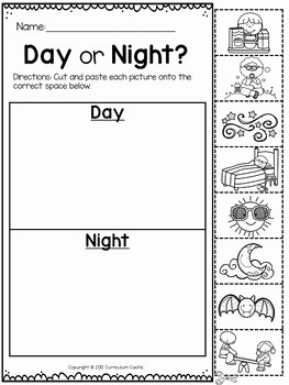 Day and Night Worksheet Best Of Pajama Day Activities by Curriculum Castle