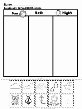 Day and Night Worksheet Elegant Day and Night Worksheet by Teacher S Brain Cindy Martin