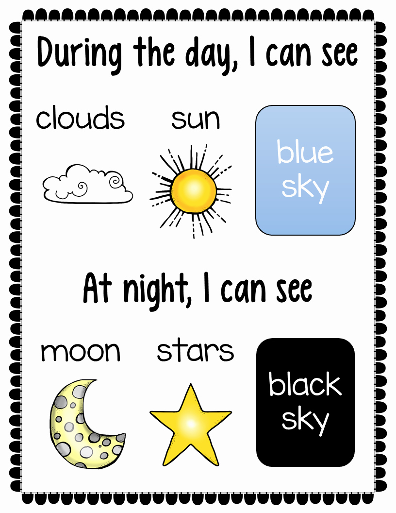 50 Day And Night Worksheet
