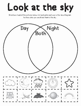 Day and Night Worksheet Lovely Day and Night Sky Picture sort Venn Diagram by Porter S