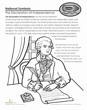 Declaration Of Independence Worksheet Answers Best Of National Symbols the Declaration Of Independence