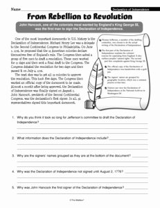 Declaration Of Independence Worksheet Inspirational 15 Best Of Middle School social Stu S Worksheets
