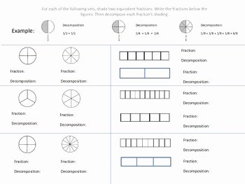 Decomposing Fractions 4th Grade Worksheet Best Of De Posing Fractions Practice Worksheet by the Freckled