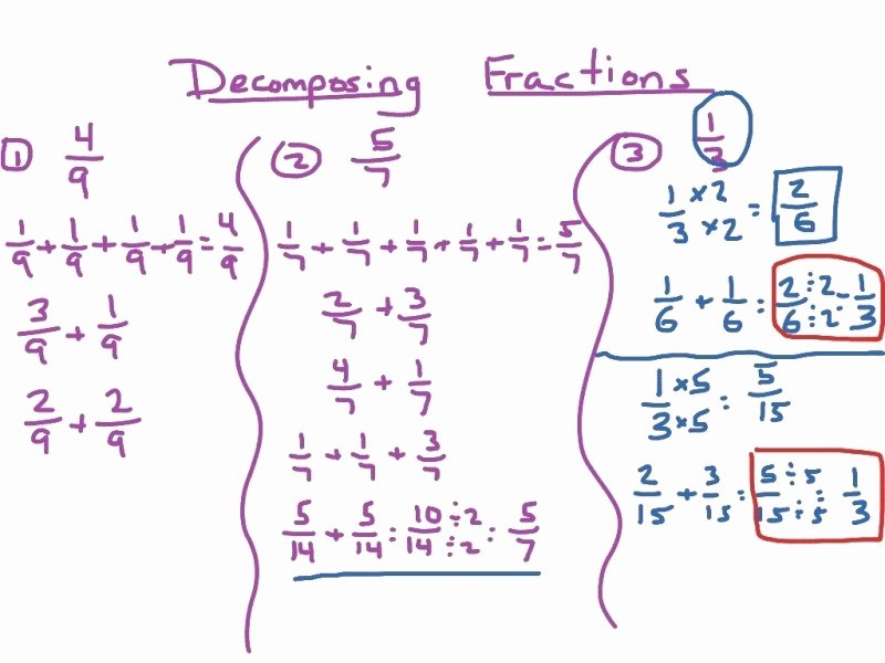 Decomposing Fractions 4th Grade Worksheet New De Posing Fractions Worksheets Free Printable Worksheets