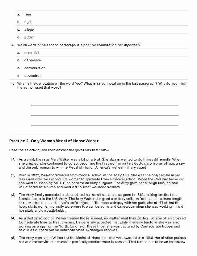 Denotation and Connotation Worksheet Best Of Connotation and Denotation Worksheets