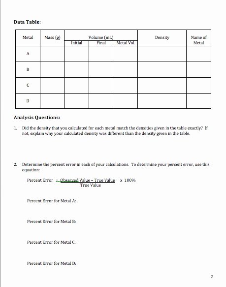 Density Calculations Worksheet Answer Key New Amy Brown Science Lab Determining the Density Of Unknown