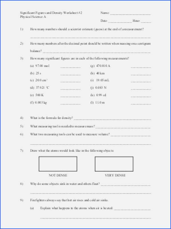 50 Density Practice Problem Worksheet Answers
