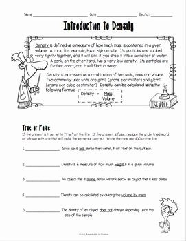 Density Worksheet Chemistry Answers Fresh 17 Best Images About Stem Properties Of Matter On