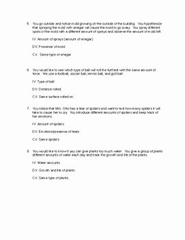 Dependent and Independent Variables Worksheet Inspirational Science Variables Worksheet Independent Dependent and