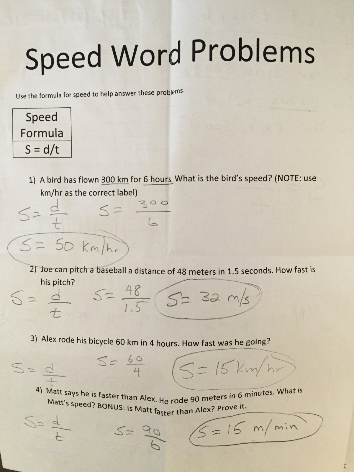 Determining Speed Velocity Worksheet Answers Luxury Eighth Grade Lesson Calculating Velocity Practice