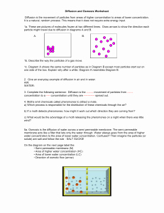 Diffusion and Osmosis Worksheet Answers Unique Diffusion and Osmosis Worksheet Answers