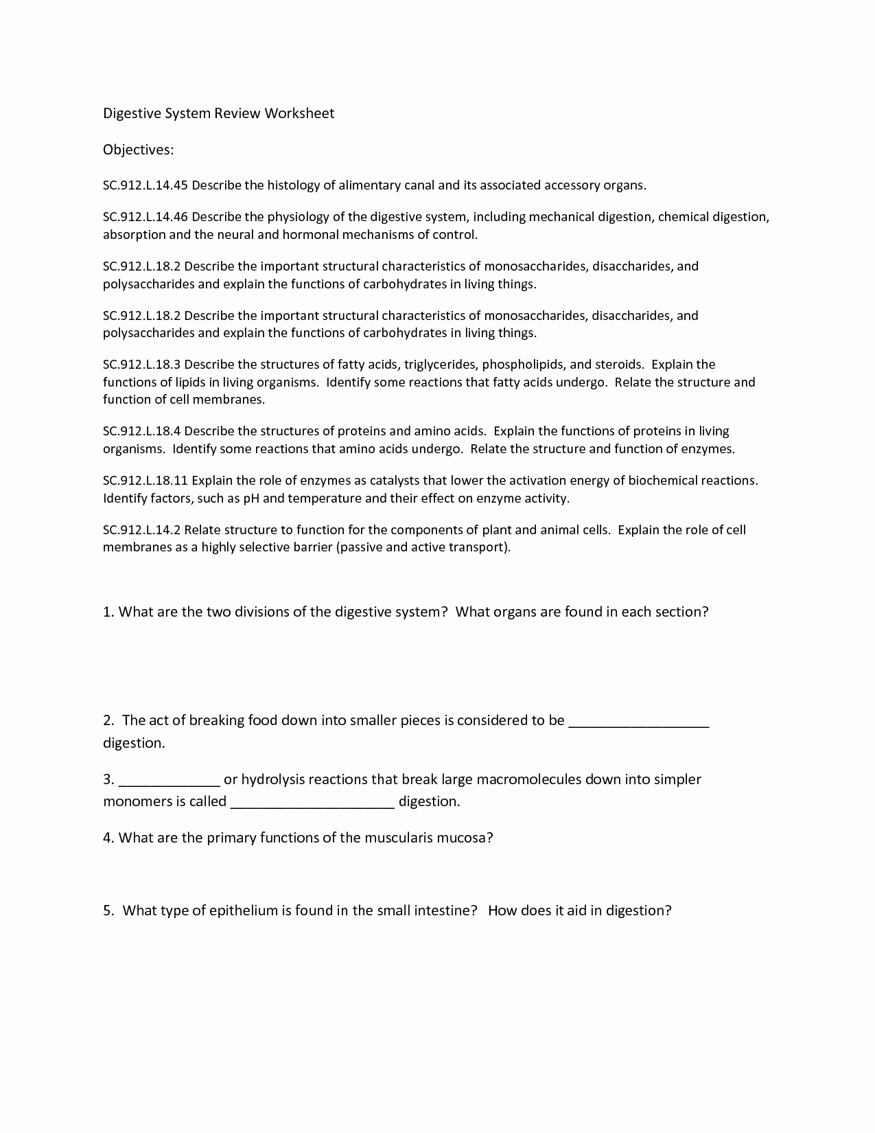 Digestive System Worksheet Answers Lovely 16 Best Of Carbohydrate Review Worksheet
