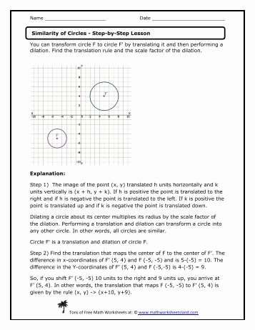 Dilations and Scale Factor Worksheet Unique Dilations and Scale Factors Lesson Math Worksheets Land