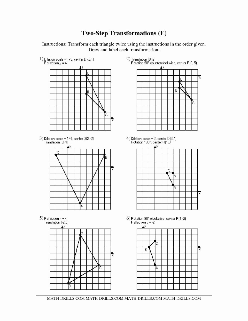 Dilations Worksheet Answer Key Beautiful Dilations Old Version A the Math Worksheet Dilation