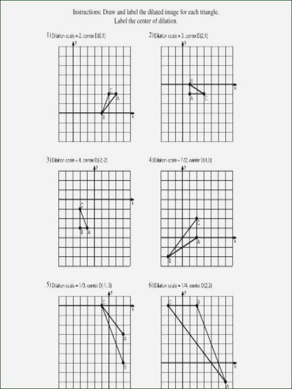 50 Dilations Worksheet With Answers