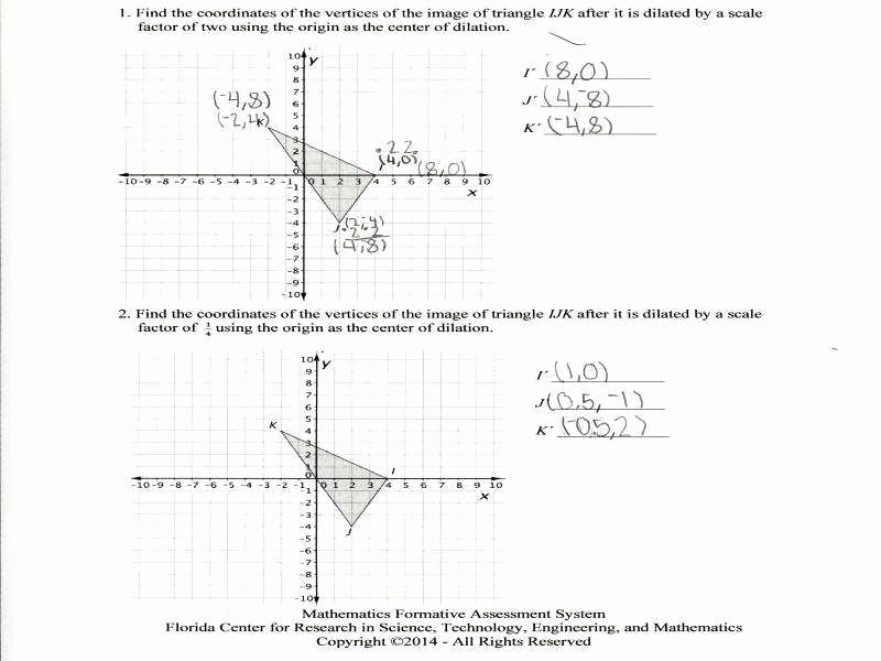 Dilations Worksheet with Answers Awesome Dilations Worksheet