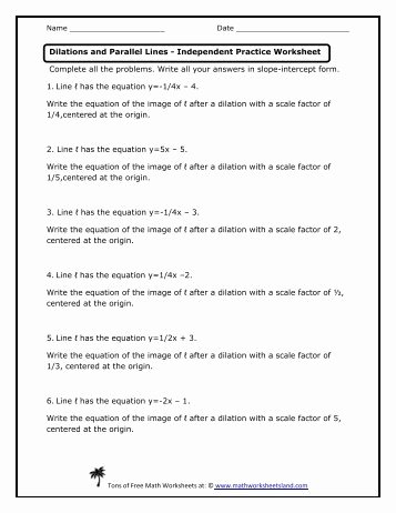 Dilations Worksheet with Answers Beautiful Proving Lines Parallel Worksheet C