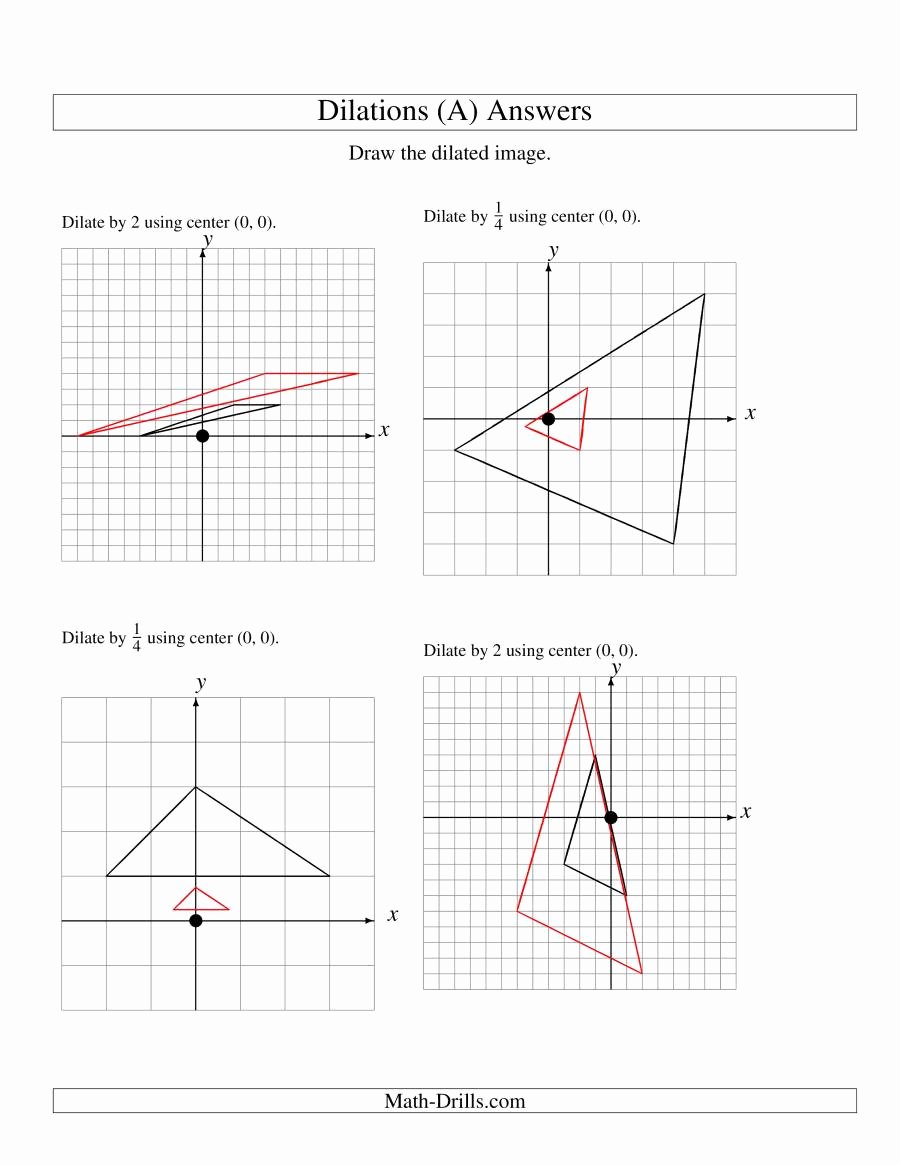 Dilations Worksheet with Answers Inspirational Dilations Worksheet Answer Key