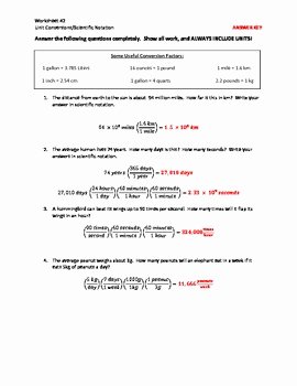 Dimensional Analysis Worksheet 2 Beautiful Unit Conversions Dimensional Analysis and Scientific