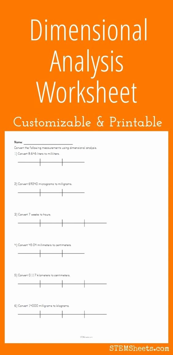 50 Dimensional Analysis Worksheet Answers