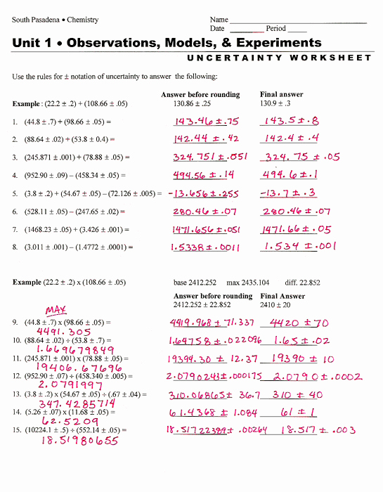 Dimensional Analysis Worksheet Answers Chemistry