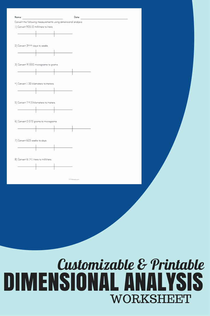 Dimensional Analysis Worksheet Chemistry Inspirational Dimensional Analysis Worksheet Customize and Print