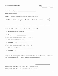 Direct and Inverse Variation Worksheet Best Of Direct and Inverse Variation Worksheet