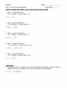 Direct and Inverse Variation Worksheet Lovely Direct and Inverse Variation Worksheet