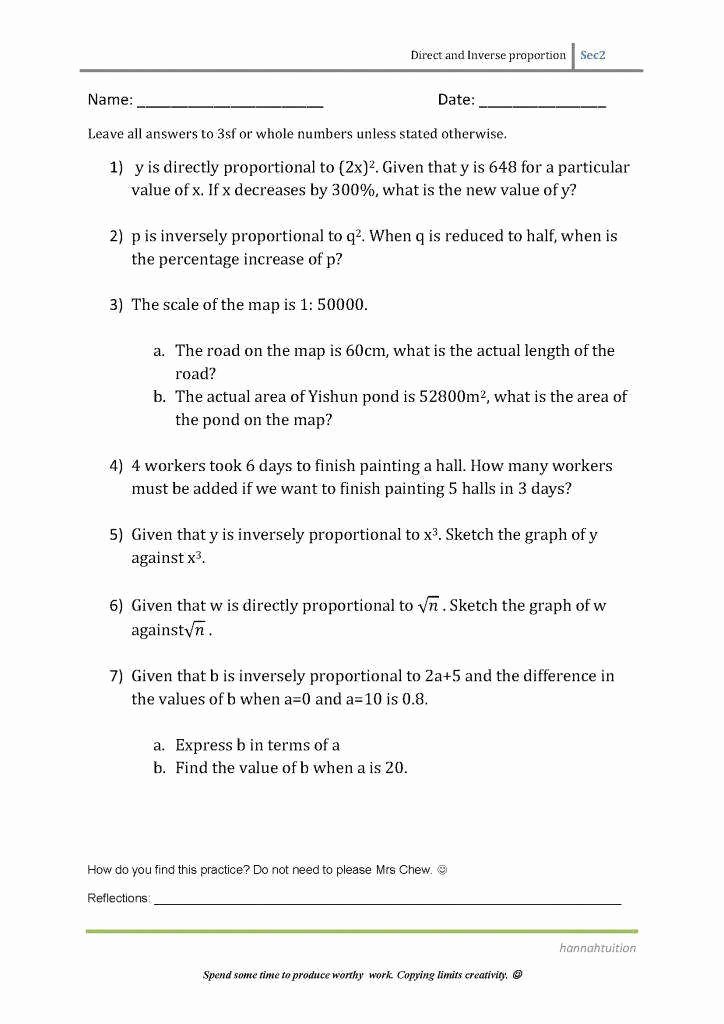 Direct and Inverse Variation Worksheet Luxury Direct and Inverse Variation Worksheet