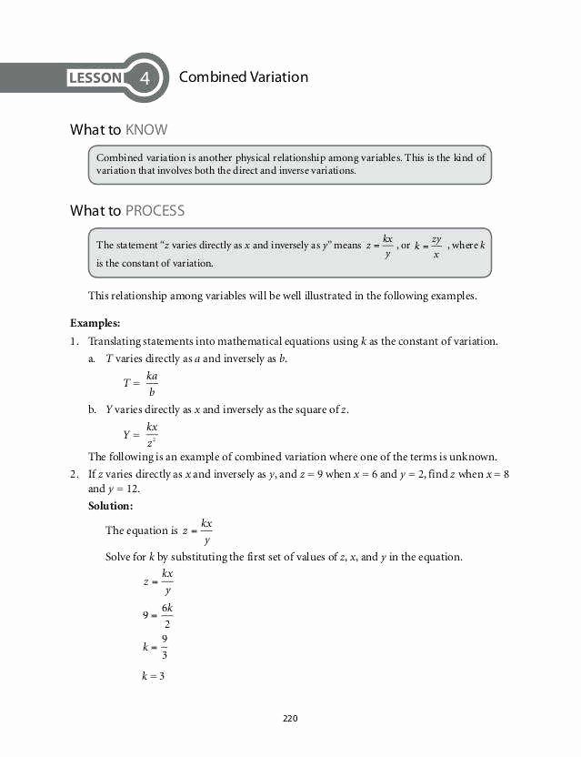 Direct Variation Worksheet with Answers Beautiful Direct Variation Worksheet
