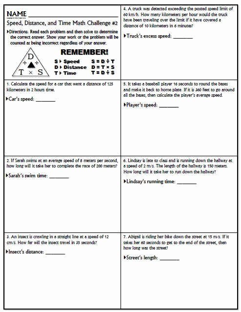 Displacement and Velocity Worksheet Inspirational Distance and Displacement Worksheet