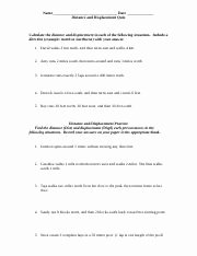 Distance and Displacement Worksheet Answers Luxury Distance &amp; Displacement Practice Problem Worksheet 8