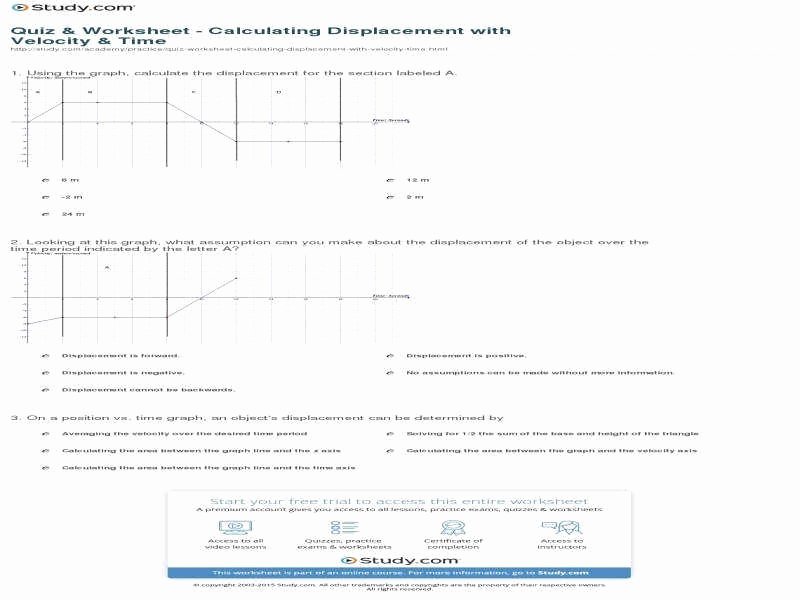 50 Distance And Displacement Worksheet Answers