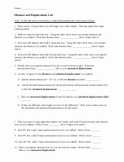 Distance and Displacement Worksheet Inspirational Science 1 Physical Science Pekin Munity High School