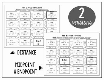 Distance and Midpoint formula Worksheet Best Of Distance formula and Midpoint formula Mazes by All Things