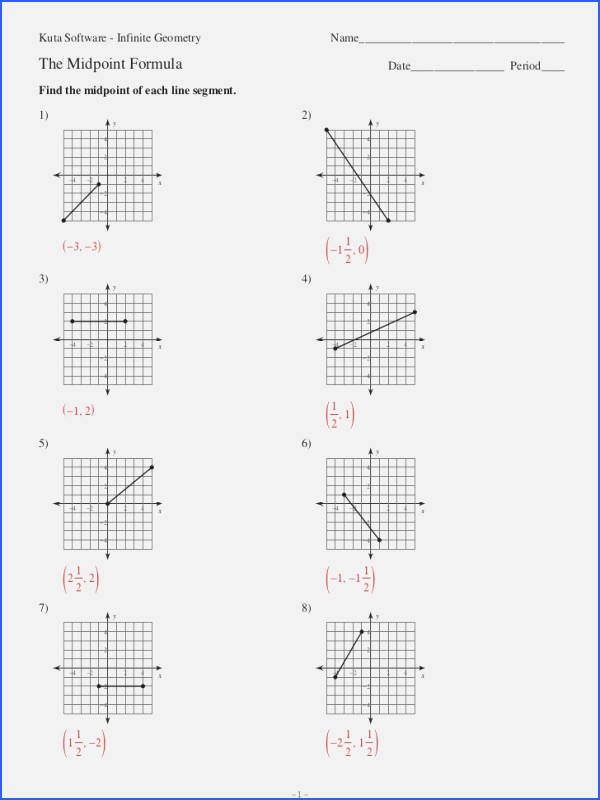 Geometry Distance Formula Worksheet