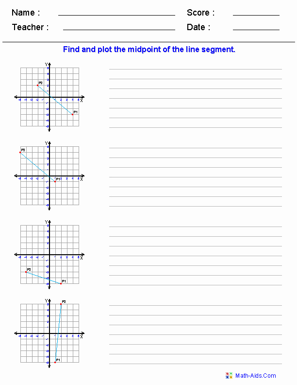 Distance and Midpoint Worksheet Answers Unique Geometry Worksheets