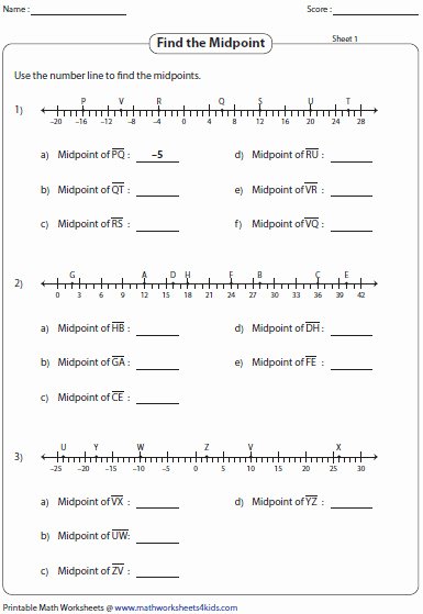 Distance and Midpoint Worksheet Unique Midpoint formula Worksheet