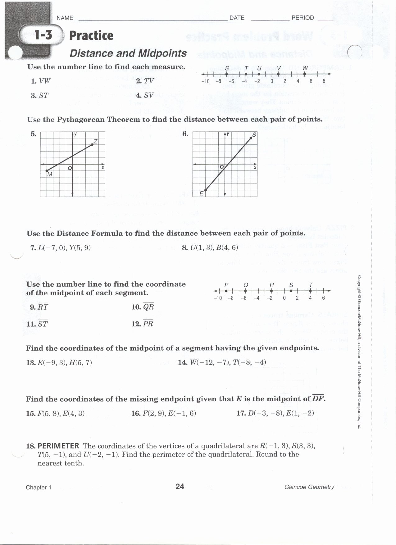 Distance formula Word Problems Worksheet New Worksheet Midpoint and Distance Worksheet Grass Fedjp