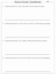 Distance formula Worksheet with Answers Inspirational Distance formula Worksheets