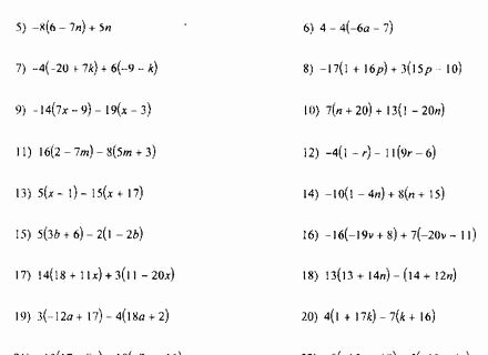 Distributive Property Equations Worksheet Beautiful solving Equations Using Distributive Property Worksheet