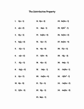 Distributive Property with Variables Worksheet Fresh 10 Best Math Distributive Property Images On Pinterest
